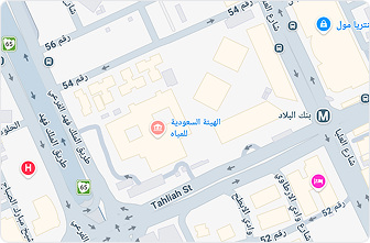 Saudi Water Authority location map